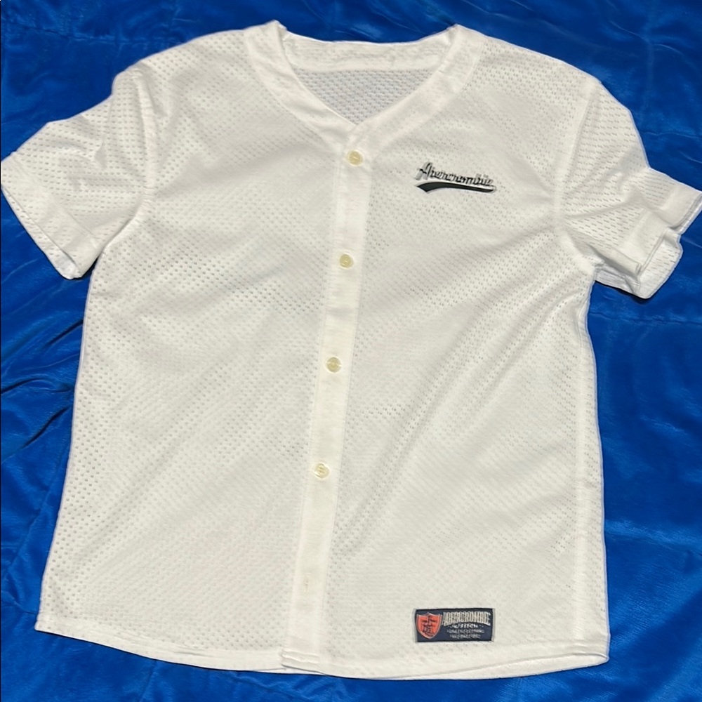 Abercrombie & Fitch Kids White Button-Up Jersey